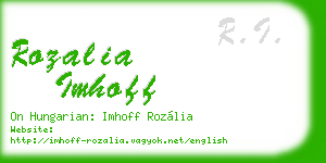 rozalia imhoff business card